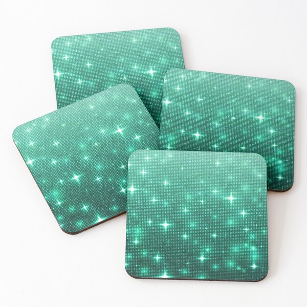 Item preview, Sparkly Stars and Glitter Effect Fluorescent Teal Blue pattern designed and sold by WOW TeesAndThings.