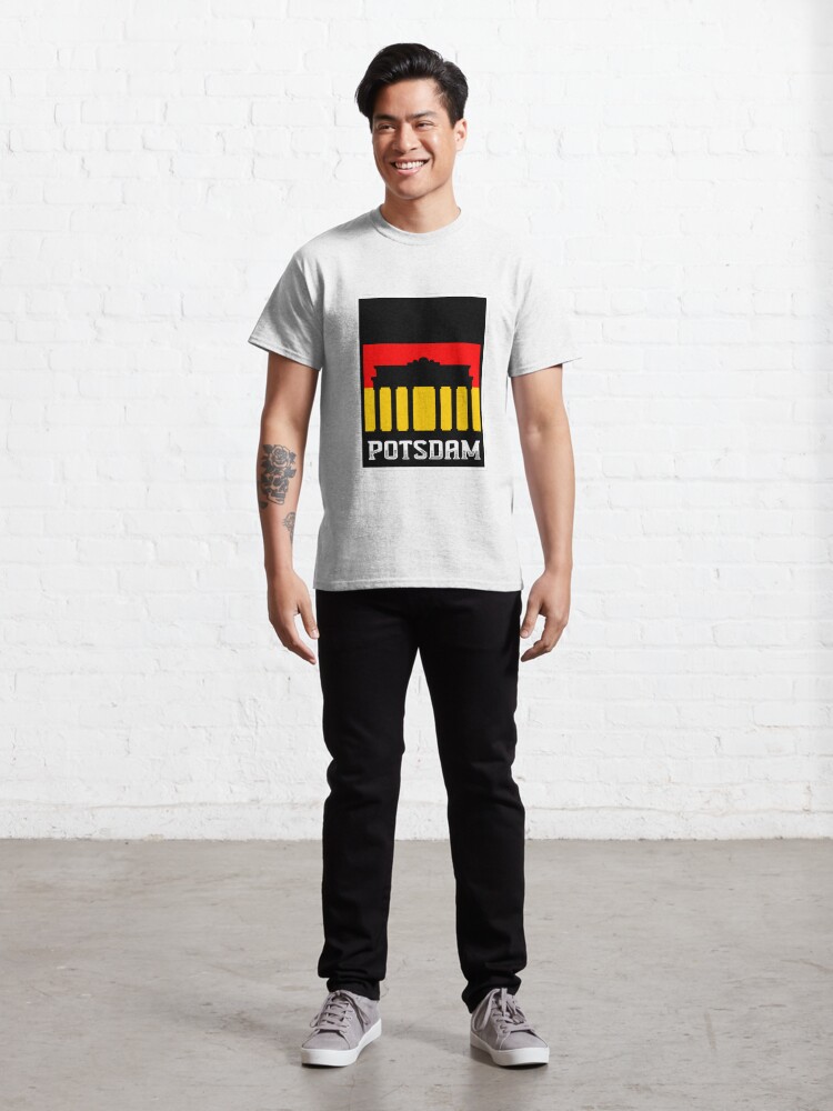 Potsdam Germany Travel Souvenir German Flag Badge Potsdam Deutschland Classic T-Shirt