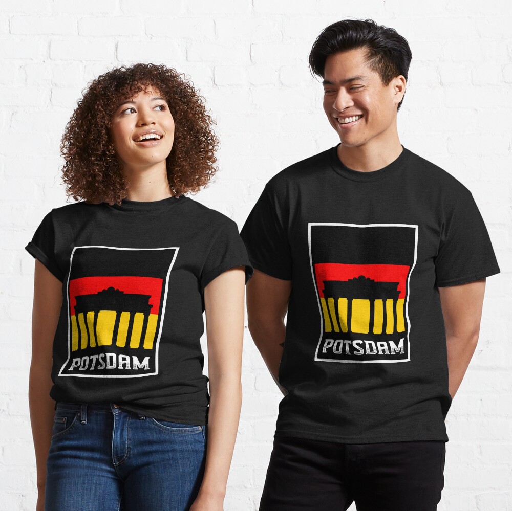 Potsdam Germany Travel Souvenir German Flag Badge Potsdam Deutschland Classic T-Shirt