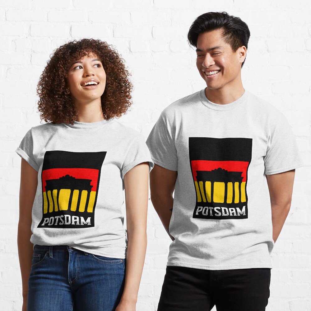 Potsdam Germany Travel Souvenir German Flag Badge Potsdam Deutschland Classic T-Shirt