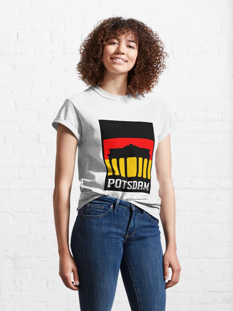 Potsdam Germany Travel Souvenir German Flag Badge Potsdam Deutschland Classic T-Shirt