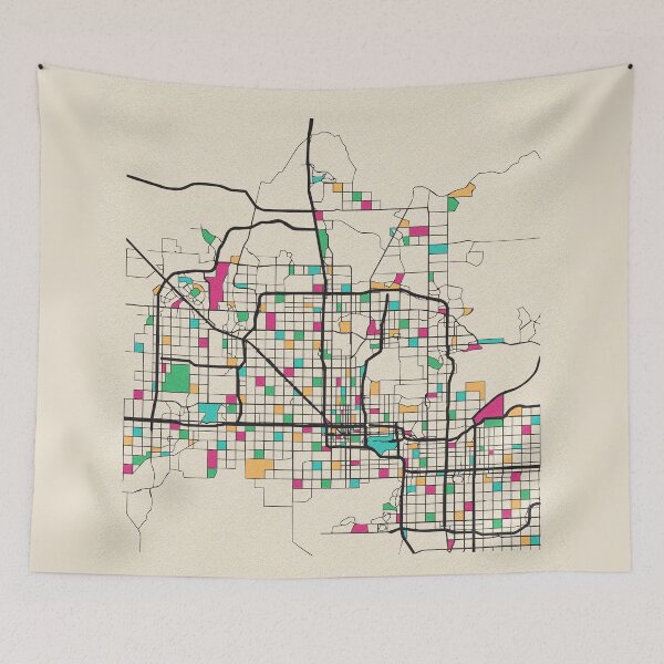 Item preview, Phoenix, Arizona Street Map designed and sold by A Deniz Akerman.