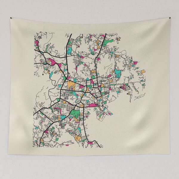 Item preview, Phuket City, Thailand Street Map designed and sold by A Deniz Akerman.