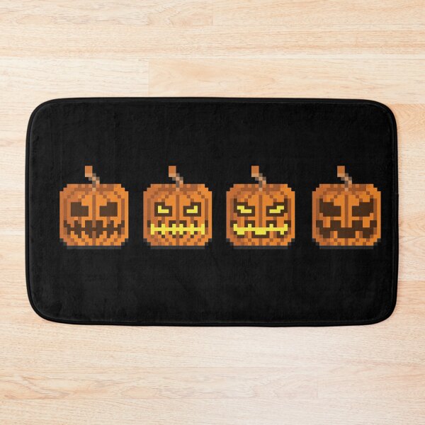 Item preview, 8-bit Halloween Jack-o-lantern Pumpkins in row designed and sold by andr0narak.