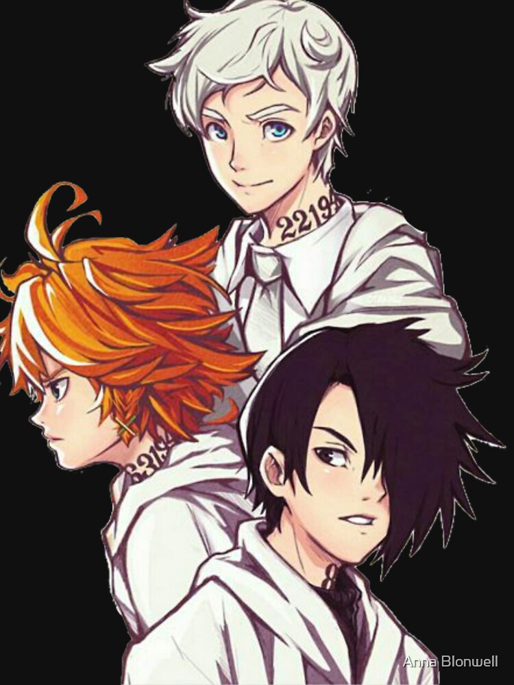 The Promised Neverland , cute Ray Emma and Norman  Postcard by Anna  Blonwell