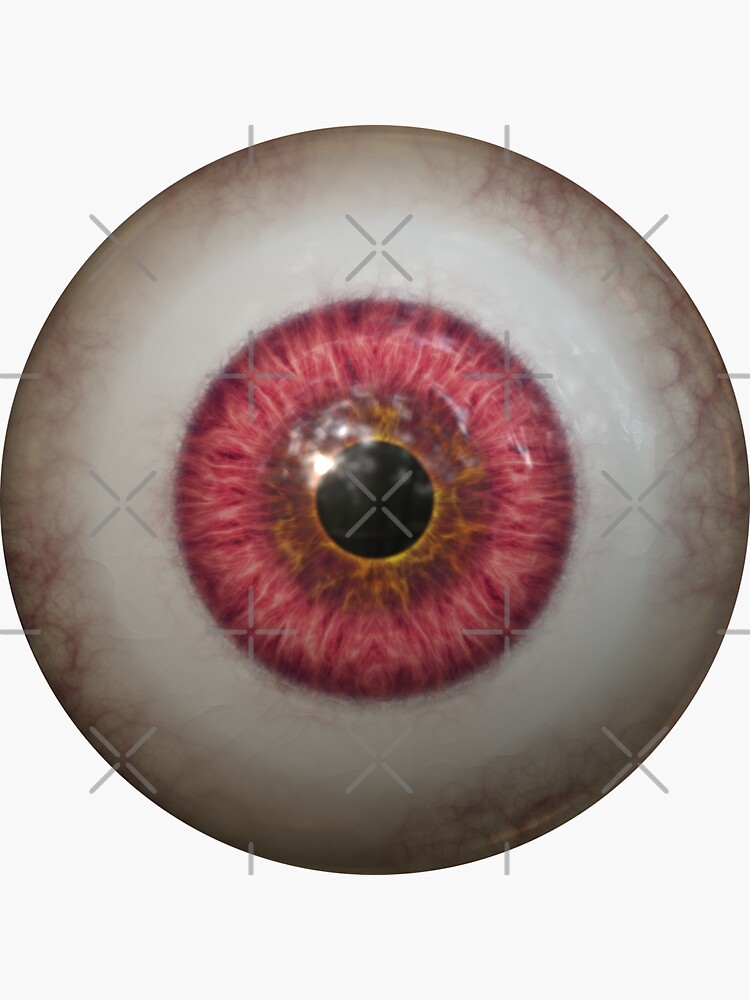 Big Red Eyeball Creepy Funny Lazy Easy Halloween Costume Sticker for Sale  by modarD