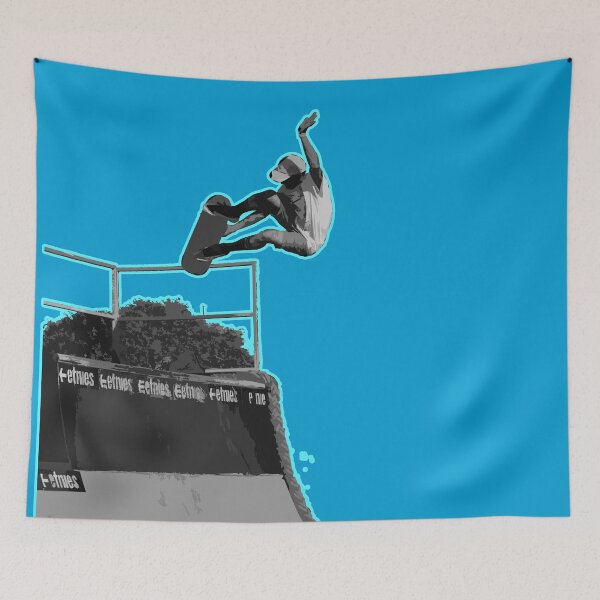 Item preview, Cool skater on blue designed and sold by Aura-E.
