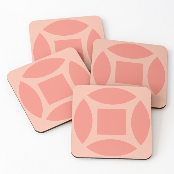 Item preview, Geometric Pattern: Intersect Square: Salmon designed and sold by Red Wolf.