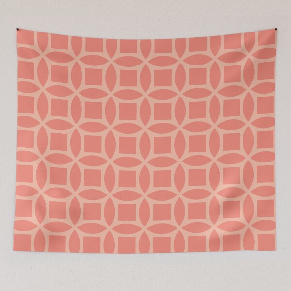 Item preview, Geometric Pattern: Intersect Square: Salmon designed and sold by Red Wolf.