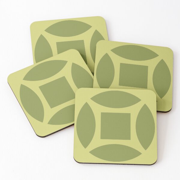 Item preview, Geometric Pattern: Intersect Square: Olive designed and sold by Red Wolf.