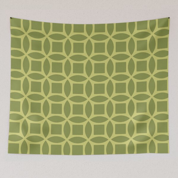 Item preview, Geometric Pattern: Intersect Square: Olive designed and sold by Red Wolf.
