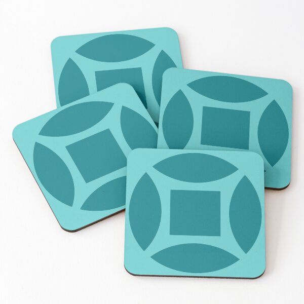 Item preview, Geometric Pattern: Intersect Square: Ocean designed and sold by Red Wolf.
