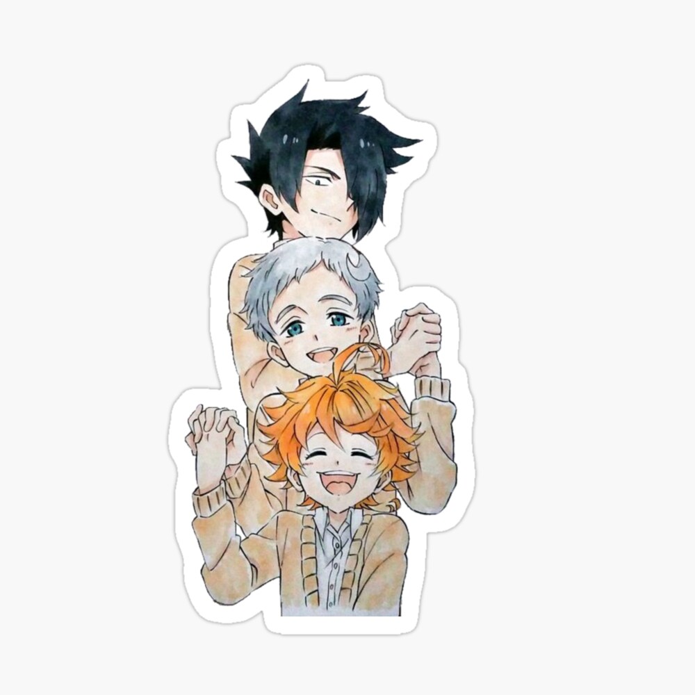 The Promised Neverland - cute Ray Emma and Norman  Postcard by Anna  Blonwell