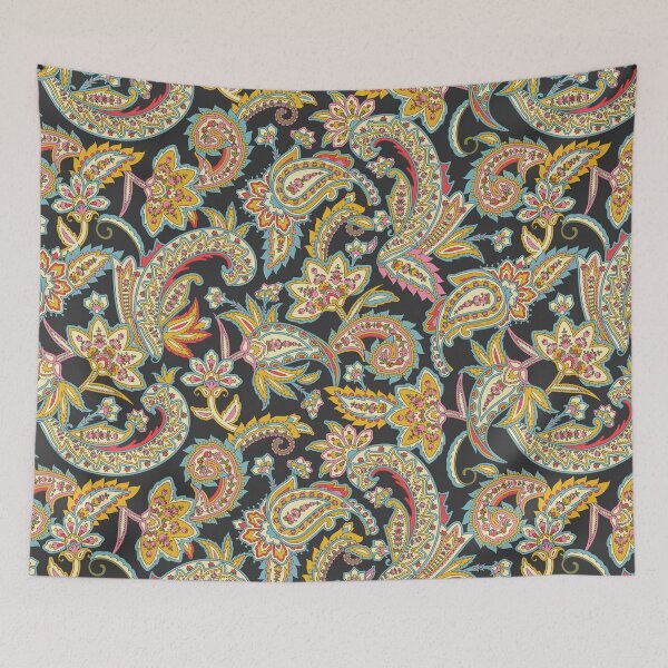Item preview, NOMAD PAISLEY - CHARCOAL designed and sold by meganpalmer.