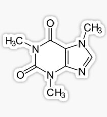 Caffeine Molecule Sticker