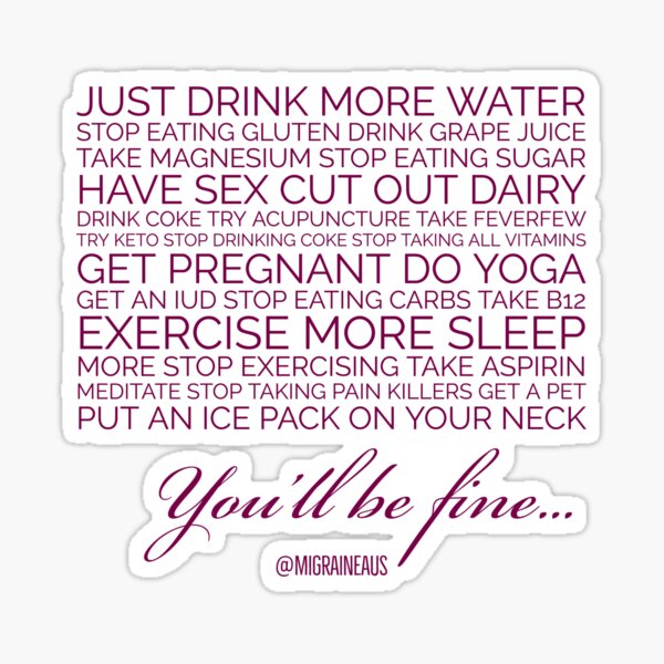 You'll be fine... (burgundy) Sticker