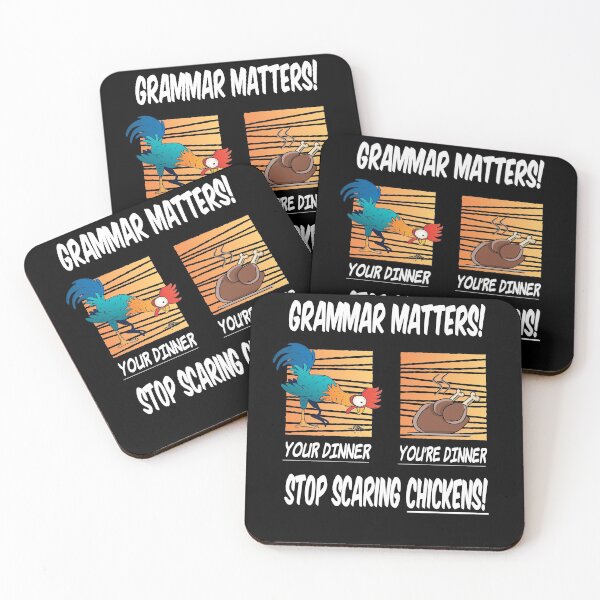 Item preview, Grammar Matters Stop Scaring Chickens designed and sold by MooonTees.