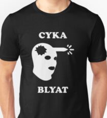 Cyka Blyat (White) Unisex T-Shirt