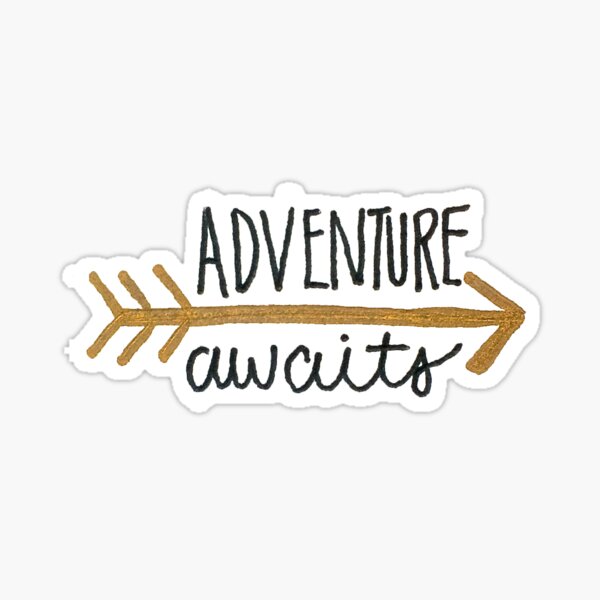 Adventure Awaits Arrow Sticker