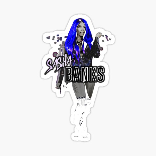 Wwe Sasha Banks Atomic Blue T shirt Sticker