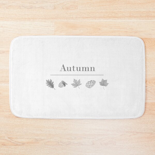 Item preview, Autumn minimalistic leaves pattern, dark gray designed and sold by NatalieBn.