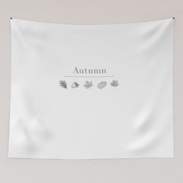 Item preview, Autumn minimalistic leaves pattern, dark gray designed and sold by NatalieBn.