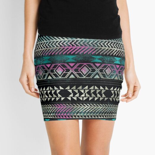 Aztec Pattern Mini Skirt