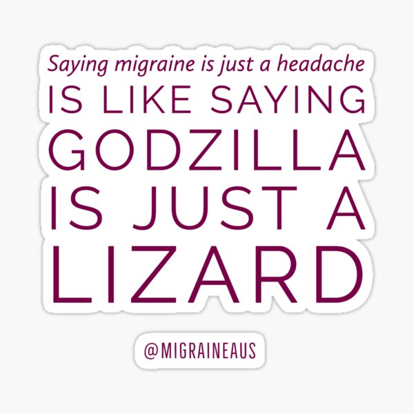 Godzilla is just a lizard (burgundy) Sticker