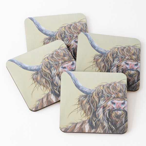 Item preview, Wally McWindy. Highland hairy cow, Heilan Scottish funny coo art by award-winning UK artist Sam Fenner designed and sold by SamFennerArt.