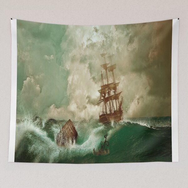 Item preview, green Ocean storm ship designed and sold by MousaObaid.