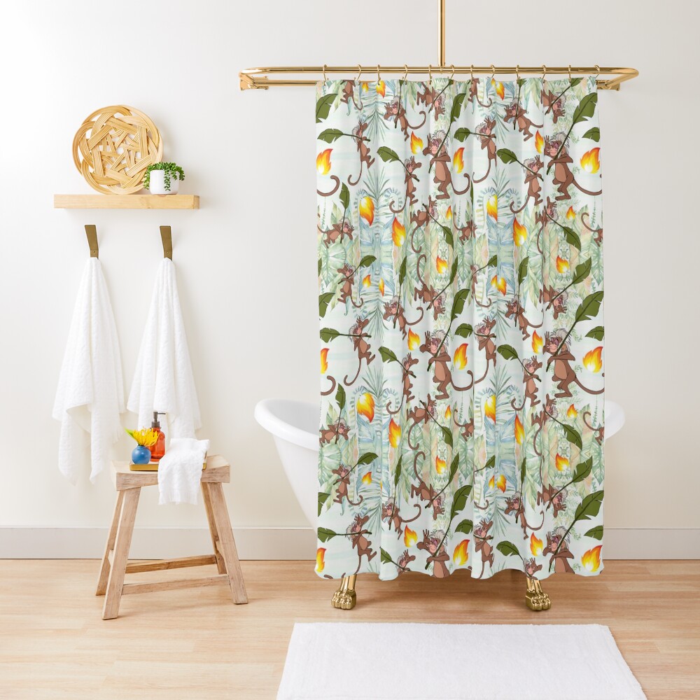 "Jungle!" Shower Curtain by DLPCharacterLiv Redbubble