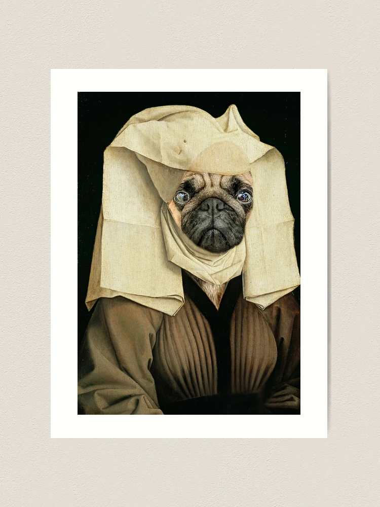 Pug Dog Puppy Renaissance Art Print for Sale by MOKA META