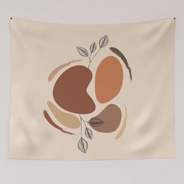 Item preview, Boho Abstract Shape Warm Toned minimalist Print designed and sold by zedonee.