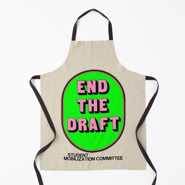 Item preview, Anti-Vietnam War: 'END THE DRAFT': The Original in Bright Pink & Green on Linen designed and sold by Day Chapman.