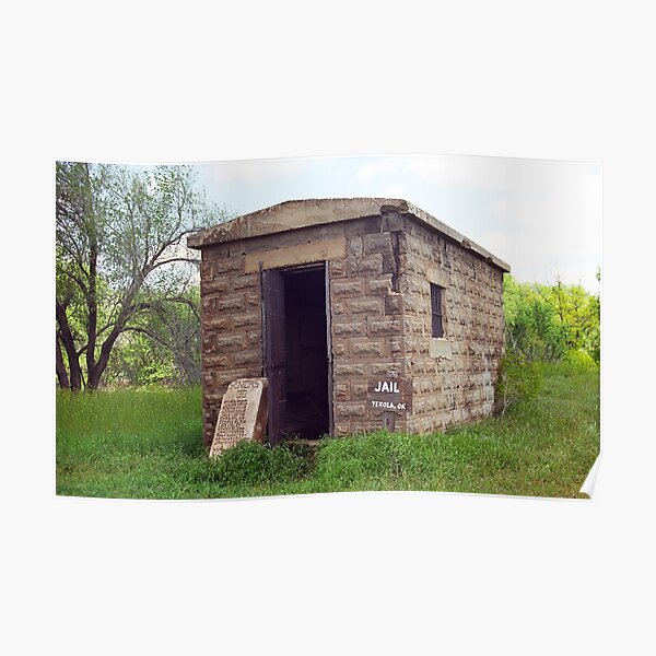 "Route 66 Texola Jail" Poster for Sale by Ffooter Redbubble