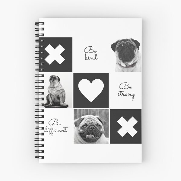Item preview, Be kind be strong be different Cute Pug Motivated Type Gift designed and sold by KRISTILE.