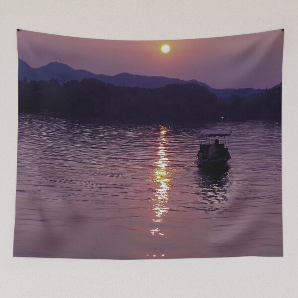 Item preview, Purple Sun Setting Over West Lake - Hangzhou, China designed and sold by passportpaige.