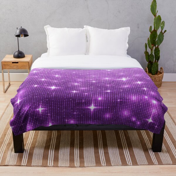 Item preview, Sparkly Stars and Glitter Effect Fluorescent Purple pattern designed and sold by WOW TeesAndThings.