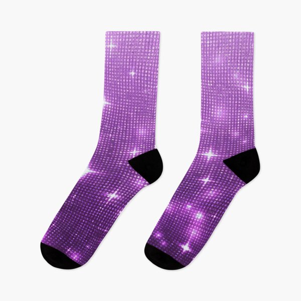 Item preview, Sparkly Stars and Glitter Effect Fluorescent Purple pattern designed and sold by WOW TeesAndThings.