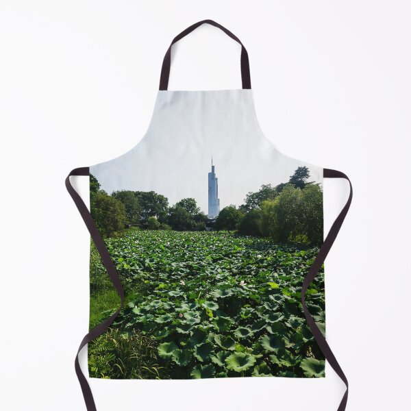 Item preview, Lake With Lotus Leaves and the Nanjing Drum Tower - Nanjing, China designed and sold by passportpaige.