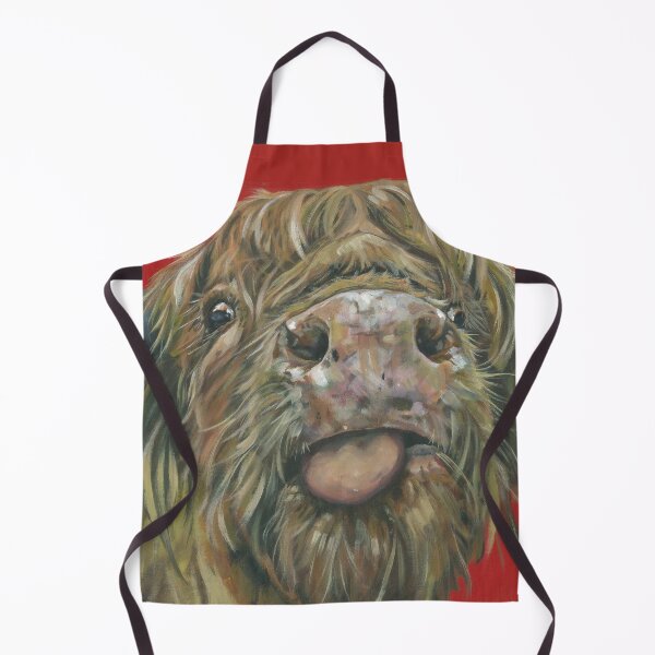 Item preview, Cheeky Cow. Highland hairy cow, Heilan Scottish coo art by award-winning UK artist Sam Fenner designed and sold by SamFennerArt.