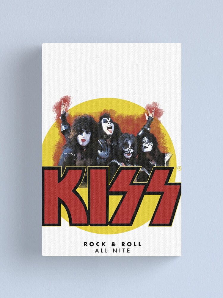 KISS KISS BAND ROCK ROLL AL NITE ILLUSTRATION MINIMALIST Canvas  Print