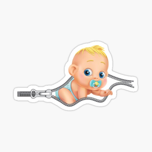 Download Baby Peeking Out Stickers Redbubble