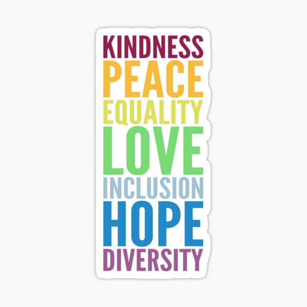 Item preview, kindness peace equality love inclusion hope diversity designed and sold by T-DESIGNEDZ.