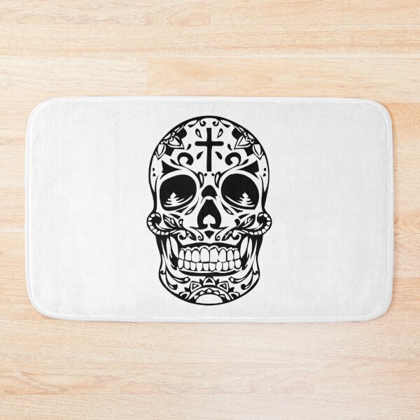 Item preview, Black and white skeleton head design designed and sold by Mandala & More.