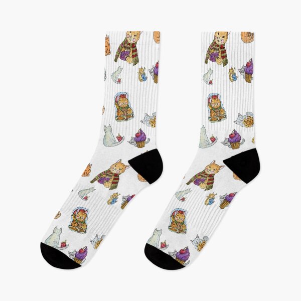 Item preview, Seamless pattern with cute cats, food and drinks. designed and sold by Yovin11.