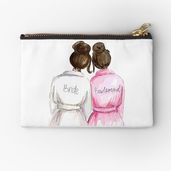 Bride Makeup Bag, Personalised Gift for Bride, Toiletry Bag, Honeymoon  Gift, Wedding Gift, White Makeup Bag, Bridesmaid Gift, Bridesmaid Bag 