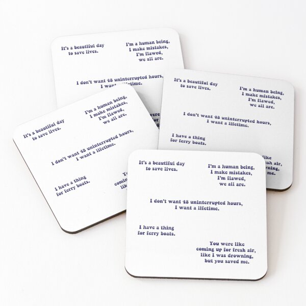 Item preview, Derek Shepherd's Ferry boat scrub text- in blue designed and sold by anins-azuree.
