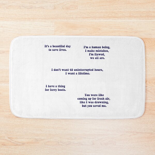 Item preview, Derek Shepherd's Ferry boat scrub text- in blue designed and sold by anins-azuree.