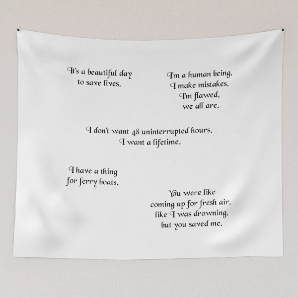 Item preview, Derek Shepherd's Ferry boat scrub text- in black designed and sold by anins-azuree.